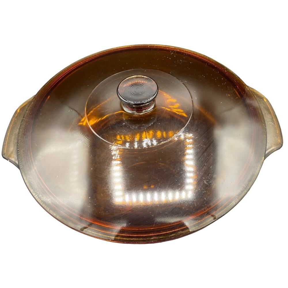 Vtg Anchor Hocking Fire-King (2qt) Amber Brown Oval Casserole Baking Dish Bowl - Picture 2 of 6